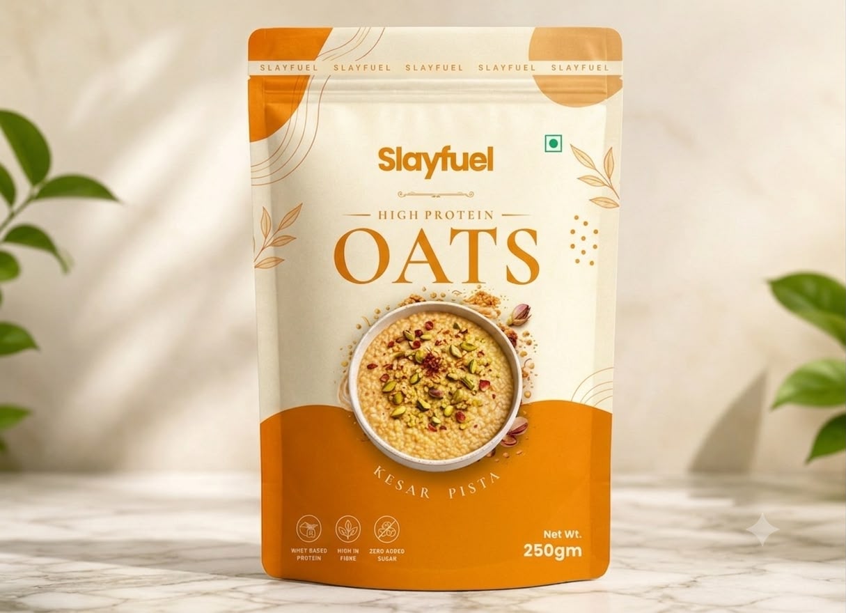 slay fuel kesar pista high protein instant oats – no added sugar slay fuel kesar pista high protein instant oats – no added sugar